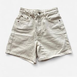 Zara Off-White Jean Shorts